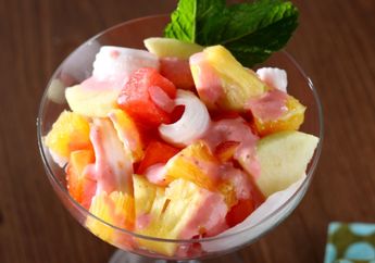 Resep Salad Buah Saus Stroberi Enak, Dessert Praktis Dan Juga Sehat