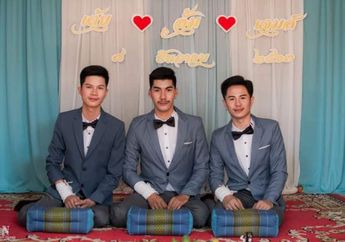 Saling Cinta dan Direstui Keluarga, Tiga Pria Ini Putuskan untuk Menikah, Foto-foto Pernikahannya yang Tak Biasa Langsung Gemparkan Jagad Maya