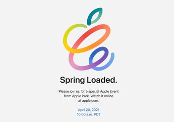 Tampilan Logo Apple Event April 2021 dengan Desain AR di Apple.com