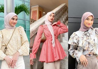 Tren Baju Lebaran 2021: Rekomendasi Blouse Korea Hijab ala Selebgram Olivia Finda, Cantik Banget!