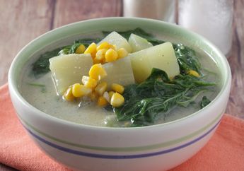 Resep Bobor Bayam Jagung Enak, Menu Sahur Praktis Dengan Kuah Santan yang Mantap