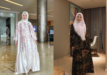 5 Model Gamis Lebaran Cantik ala Ayana Moon. Tetap Santun dan Modis!