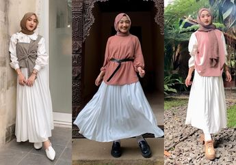 Inspirasi Mix and Match Rok Plisket Putih ala Selebgram Thafanyads, Fashionable Banget!
