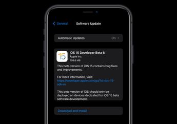 Update iPadOS 15 dan iOS 15 Developer Beta 6 Resmi Rilis