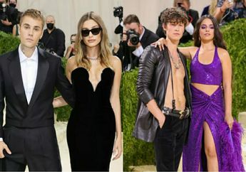 Enggak Awkward, Shawmila dan Bieber Couple Saling Sapa di Met Gala 2021