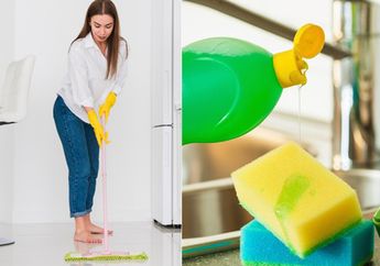 Emak-emak Nyesel Baru Tahu! Mulai Hari Ini Coba Ngepel Lantai Pakai Sabun Cuci Piring, Seumur Hidup Gak Mau Lagi Beli Pembersih Lantai