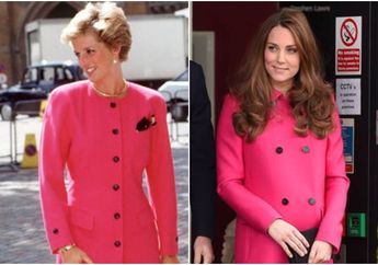 Mirip Banget! 4 Fashion Kate Middleton dan Princess Diana Saat Kenakan Outfit Pink