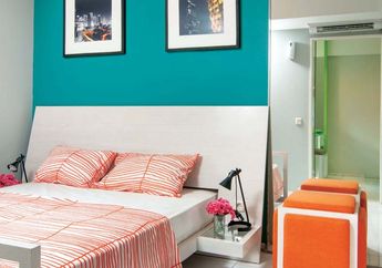 Apartemen Pasangan Muda Ini Didesain Atraktif dan Dinamis dengan Olahan Warna, Bukan dari Warna Dinding