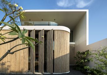 Jangan Salah, Bambu Tak Hanya untuk Bangunan Tradisional, Lihat Pesona Rumah Modern yang Tampil Bak Lentera Bambu Ini