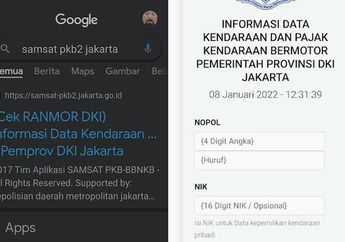 Cara Cek Pajak Motor Pelat Nomor Jakarta Via Hp, Tanpa Aplikasi!