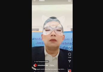 Viral Ridwan Kamil Pakai Filter Kucing Saat Rapat Virtual, Netizen: Ngakak!