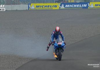 Motor Alex Rins Terbakar di MotoGP Mandalika Jadi Tren Medsos, Ini Penyebabnya