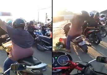 Malunya Bisa Sampai 7 Turunan Setelah Videonya Viral, Emak-emak Ini Jatuh Gara-gara Nekat Terobos Palang Pintu Rel Kereta Api