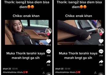 'Enak Khan', Beredar Video Jadul Chandrika Chika Raba-raba Paha Atas Thariq Halilintar Saat Berdua Dalam Mobil, Pacar Fuji Itu Langsung Suruh Sang Mantan Diam