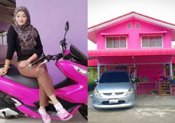 Viral Wanita Muda yang Terobsesi dengan Warna Mencolok: Motor Sampai Rumahnya Berwarna Pink!