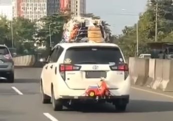 Ada Motor Naik Mobil! Viral Video Mobil Pemudik Angkut Motor Mainan Balita Demi Bisa Dimainkan di Kampung Halaman Orang Tua