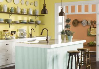 Tidak Melulu melalui Lemari, Berikut Beberapa Cara Lain Menambahkan Warna ke Dapur!