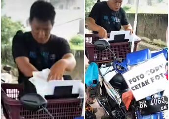 Anti Gengsi! Pandai Lihat Peluang, Pria Ini Buka Usaha Fotokopi Keliling Pakai Motor, Netizen Dibuat Salut