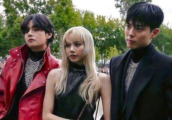 CELINE Line Foto Bareng! Netizen Takjub dengan Visual V BTS, Lisa BLACKPINK dan Park Bo Gum