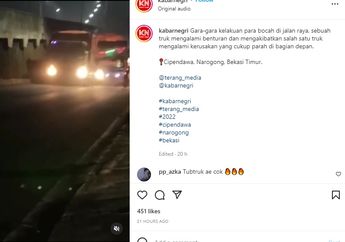Asal Nyelonong, Bocil Nekat Lakukan Hal Tak Terduga Ini di Tengah Jalan, Warganet Sampai Geram: Gara-gara Ini Truk Mengalami Benturan!