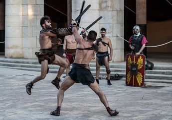 Gladiator Romawi Ikuti Koreografi untuk Ciptakan Ketegangan Penonton