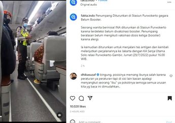 'Saya Merasa Dirugikan' Belum Vaksin Booster Tapi Nekat Naik Kereta Api, Penumpang Wanita Ini Diturunkan di Stasiun Purwokerto, Warganet: Lagi-lagi Rakyat Jadi Korban