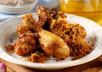 Resep Nasi Tumpeng Kuning Cepat : Resep Ayam Goreng Kuning Tabur Serundeng Enak, Pelengkap Pilihan Untuk Nasi Tumpeng