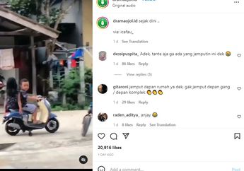 Naik Motor Mainan Mirip Honda Scoopy, Aksi 2 Anak Kecil Ini Bikin Netizen Iri, Warganet: Bocil Aja Berani Gak Jemput Depan Gang