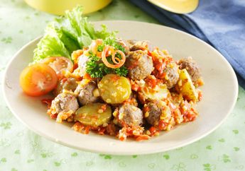 Resep Nasi Tumpeng Kuning Cepat : Resep Bola Daging Balado Enak, Menu Pelengkap Resep Nasi Tumpeng Favorit Semua Orang