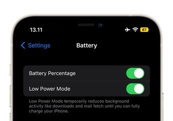 iOS 16 Beta 6 Update Tampilan Persentase Batere Low Power Mode