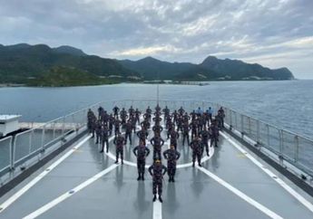 Laut Natuna Utara Tak Akan Bisa Dilewati Sembarang Kapal, Pangkoarmada I Turun Langsung Pakai KRI Bontang 907, Ini yang Dilakukan di Batas Negara
