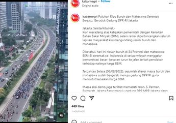 Puluhan Ribu Masyarakat Gabungan Buruh dan Mahasiswa Serentak Bersatu, Geruduk Gedung DPR-RI Jakarta Gara-gara Hal Ini, Warganet: Semangat Perjuangan!