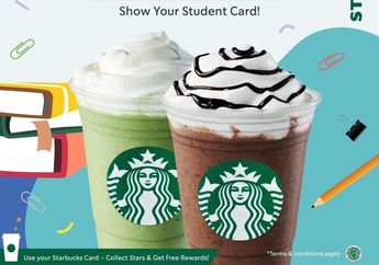 Promo Starbucks Khusus Pelajar, Belanja Tambah Rp10 Ribu Dapat 2 Menu