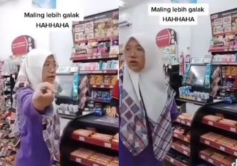 Viral Video Emak-emak Ngamuk Saat Ketahuan Mencuri, Netizen: Maling Masih Magang mah Galak