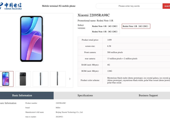 Spesifikasi dan Tampilan Xiaomi Redmi Note 11R Bocor Via China Telecom