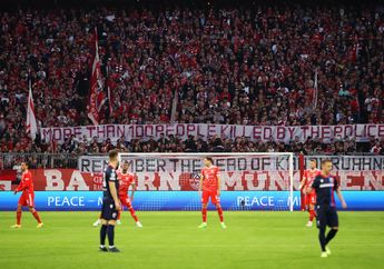 Fans Bayern Munchen Kibarkan Spanduk Solidaritas Kanjuruhan: Lebih dari 100 Orang Dibunuh Polisi!