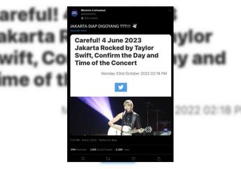 Konser Taylor Swift di Jakarta 4 Juni 2023 Cuma Hoaks