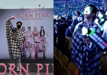 Cowok Indonesia Ini Sarungan Nonton Konser Blackpink ke Seoul