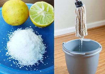 Paling Pantang Kalau Lantai Masih Bau Amis, Coba Pakai Air Lemon Dicampur Garam Saat Mengepel, Lantai Kinclong Tanpa Cairan Pembersih!