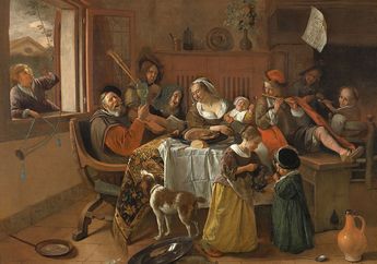 Merekam Humor dan Ironi Keluarga Merry dalam Lukisan Jan Steen