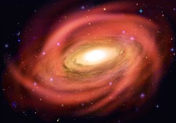 James Webb Temukan Galaksi Spiral Merah Langka dari Alam Semesta Awal
