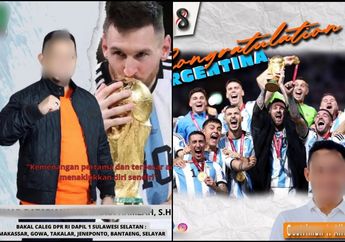 Argentina Juara Piala Dunia, Politisi Indonesia Ucapkan Selamat Pake Poster. Netizen: Apa Hubungannya Dah