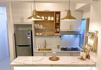 Bisa Dicoba Nih, Rak Dapur Terbuka Manfaatnya Banyak, Foto Interior Area Masak Makin Kece