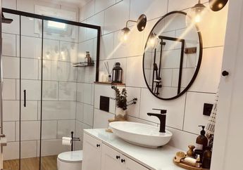 Enggak Ada Kata Nyerah, Kamar Mandi Elegan Terwujud Berkat Trik Murah, Foto Interiornya Ditiru