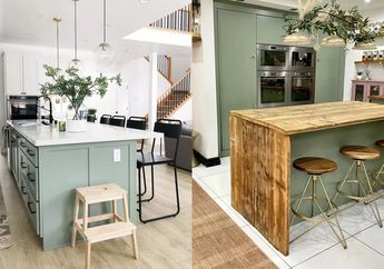3 Foto Dapur Warna Hijau Sage, untuk Dapur Kecil juga Cocok