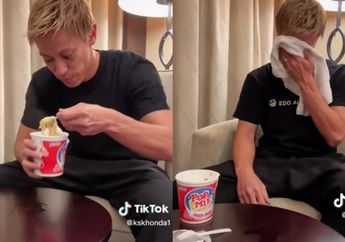 Viral di Tiktok Hari Ini, Keisuke Honda Makan Pop Mie: Enak dan Bikin Keringetan