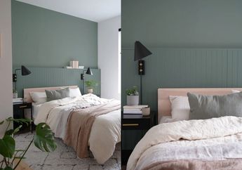 3 Potret Warna Hijau Sage pada Kamar Tidur Minimalis