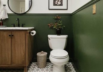 Cara Memanfaatkan Warna Hijau Sage di Kamar Mandi Bergaya Art Deco
