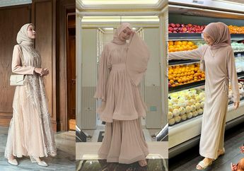 Kasual hingga Mewah, Ini Inspirasi 5 Outfit Dress Nude Hijab Anggun