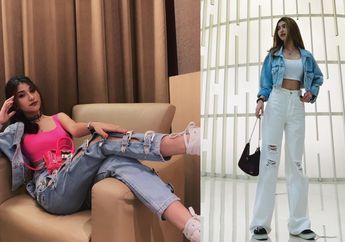 Inspirasi 5 Outfit Tank Top dan Celana Jeans Seksi Maureen Daryanani